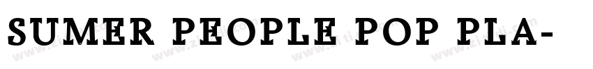 SUMER PEOPLE POP PLA字体转换